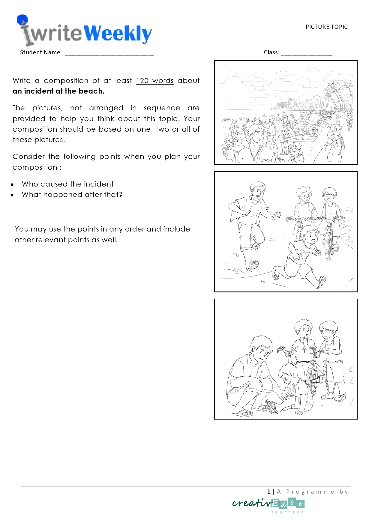creative writing primary 4 composition worksheets