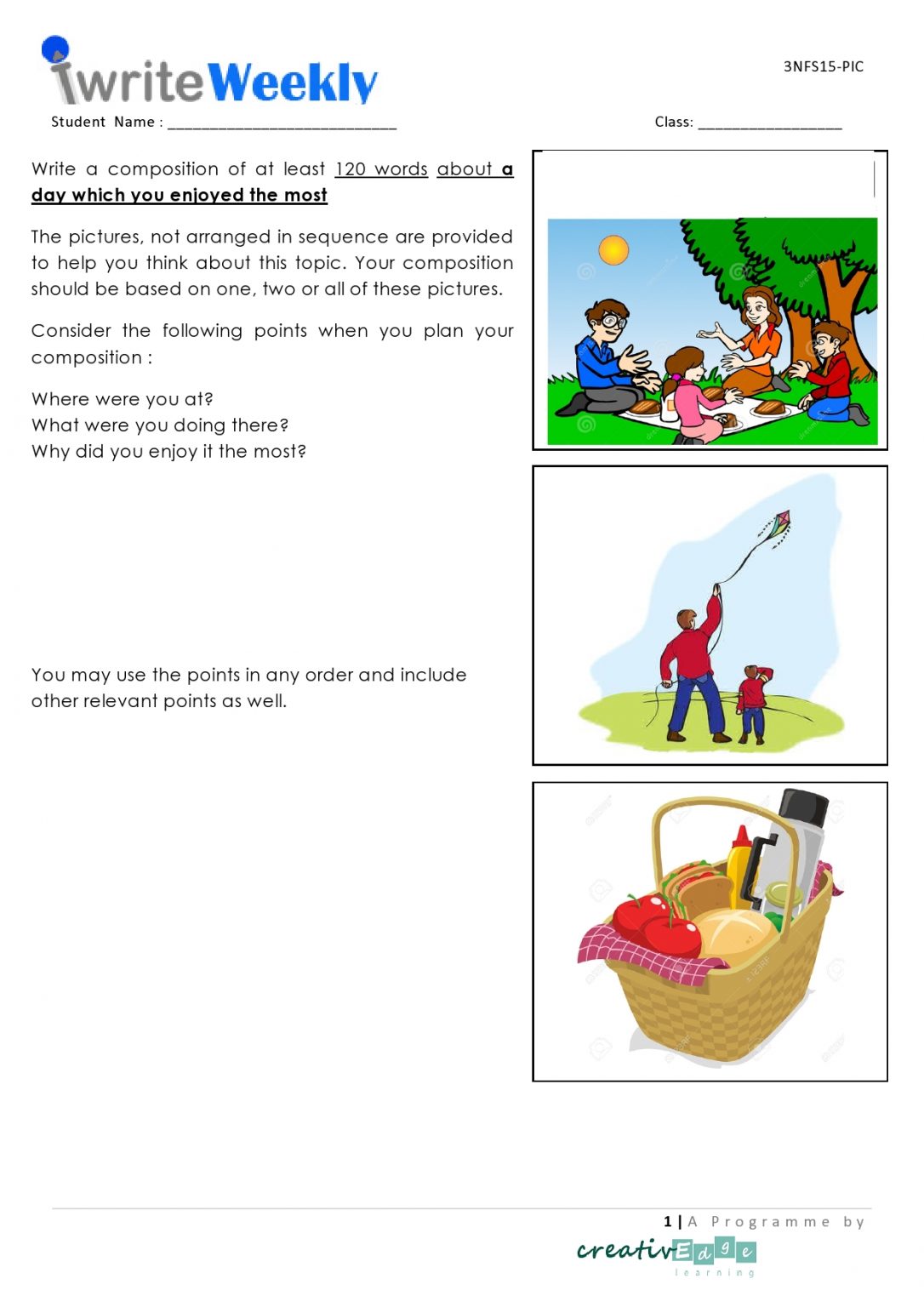 english assignment for primary 3