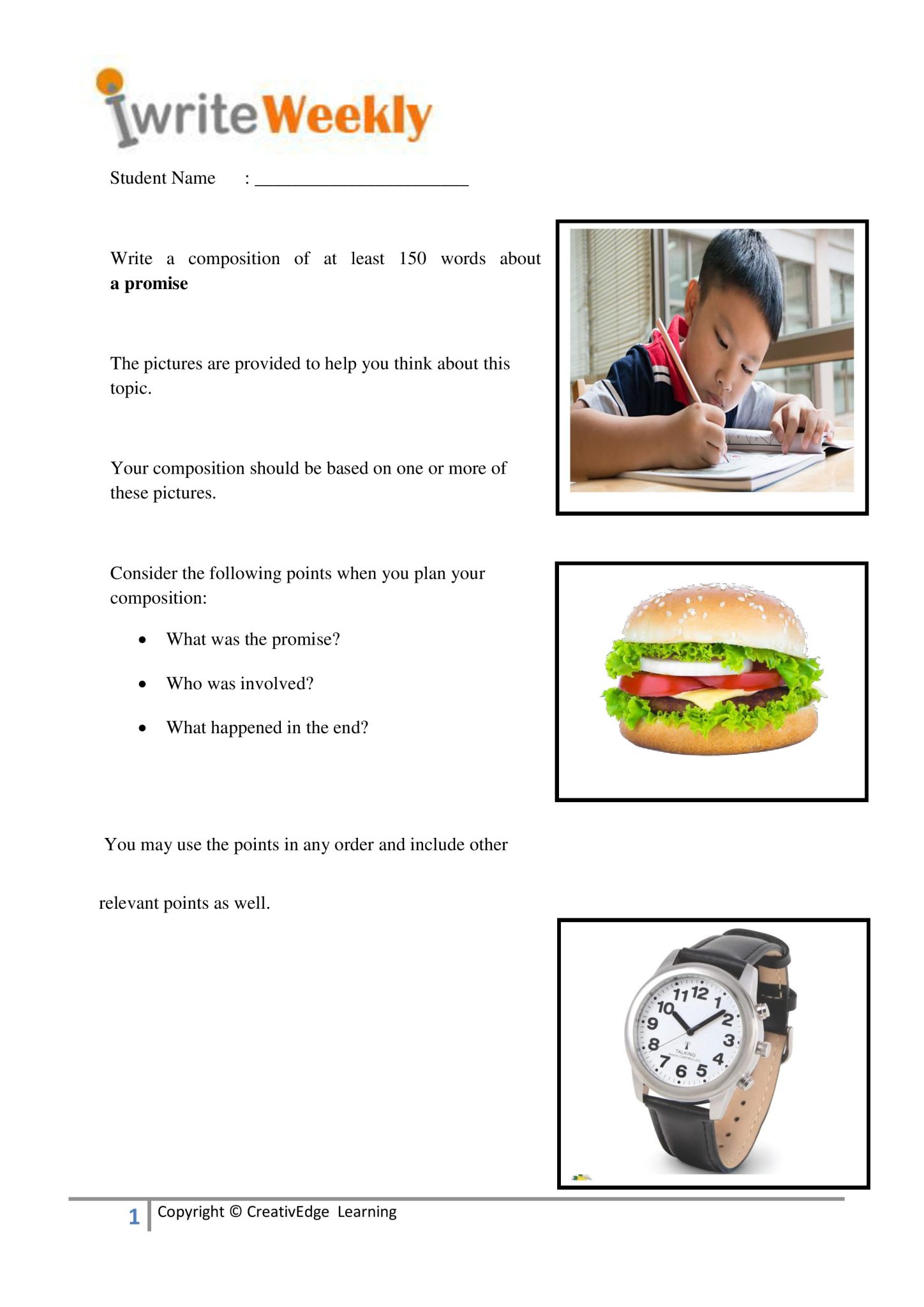 PSLE 2021 English Composition topic Creativedge Learning