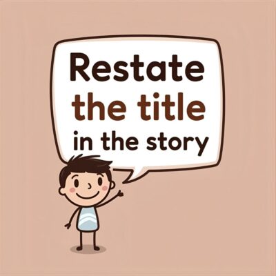 Writing for Primary 5 - How to emphasize the title point 1 - Restate the title in the story