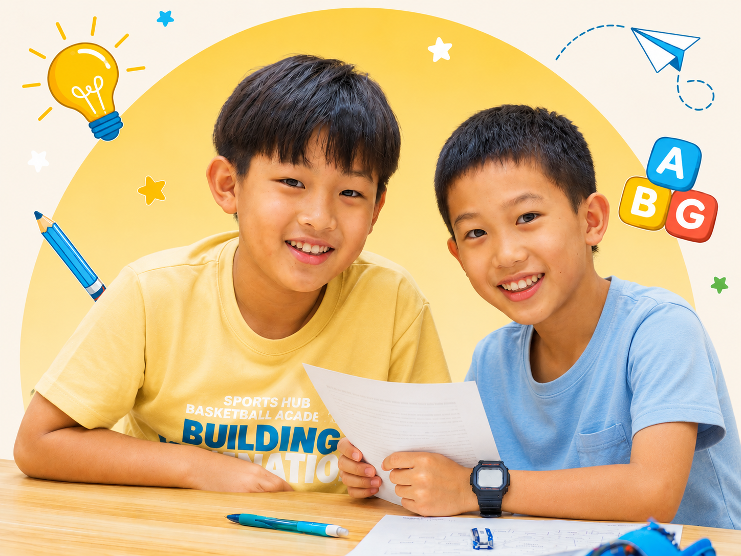 Primary 5 pupil learning English at CreativEdge Learning