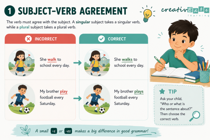 Primary 3 Grammar - Subject Verb Agreement - Creativedge Learning