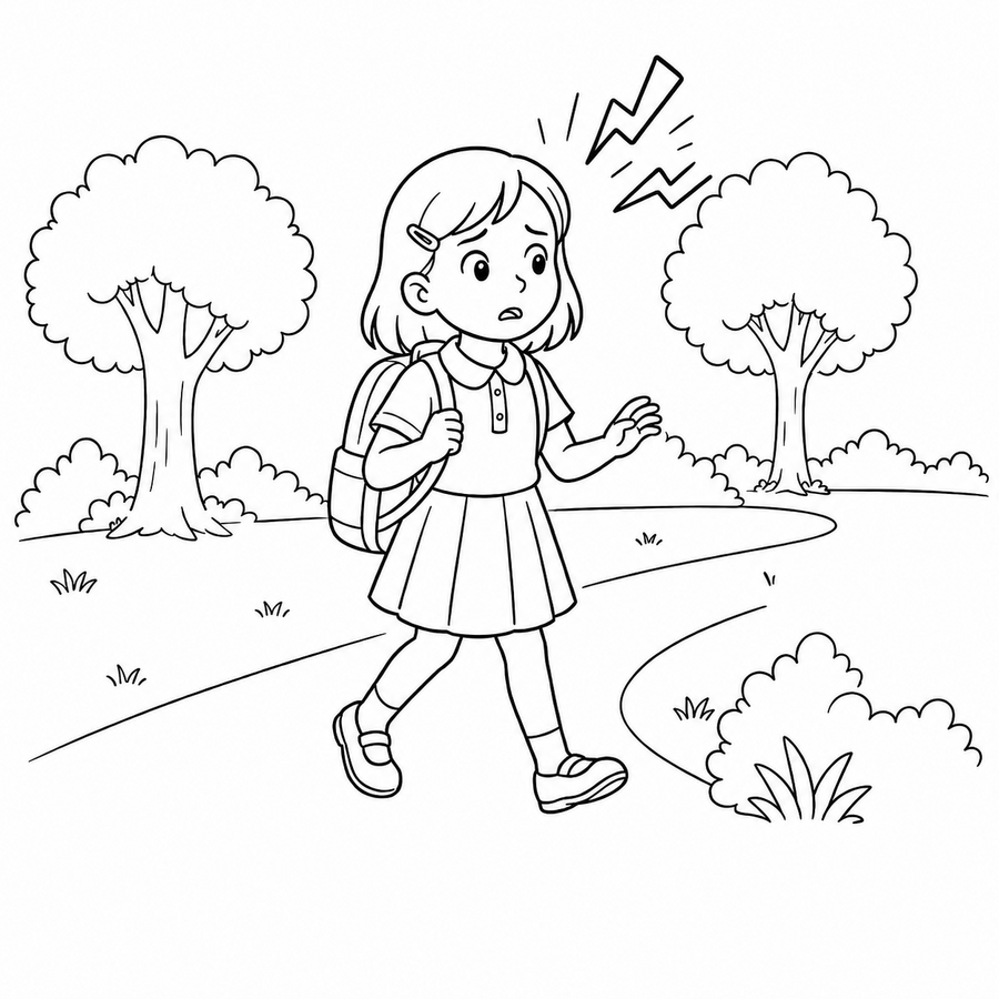 Step 2: Marie hearing a strange noise